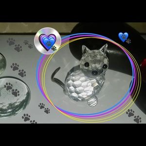 🐾💙Crystal Cat Figurine 🐾TREASURE